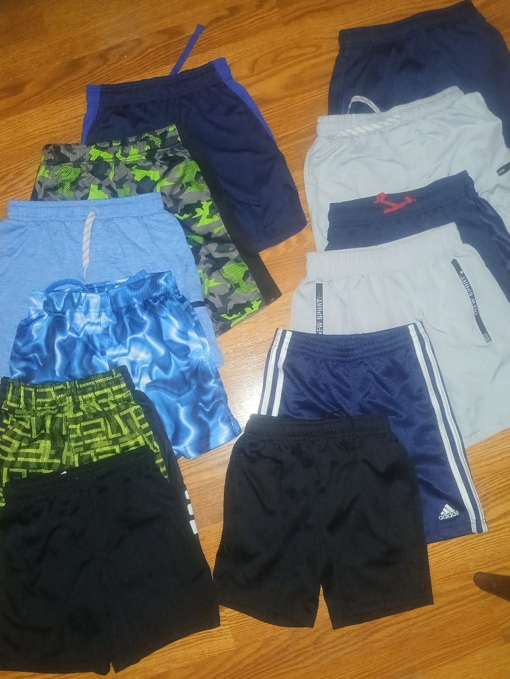 Kids 6/7 Athletic Shorts - Adidas Nike Athletic Works & Assorted Brands 12 Pairs